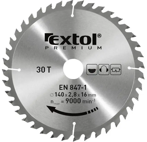 EXTOL PREMIUM Kotouč pilový s SK plátky 140x2,0x16mm, 30T 8803210