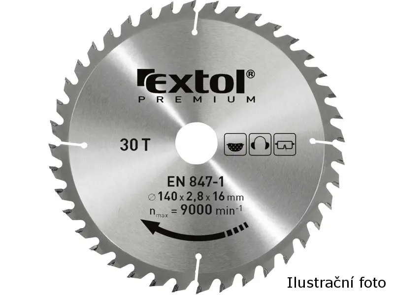 Pilový kotouč s SK plátky EXTOL PREMIUM 210x2,2x30 mm/48z.