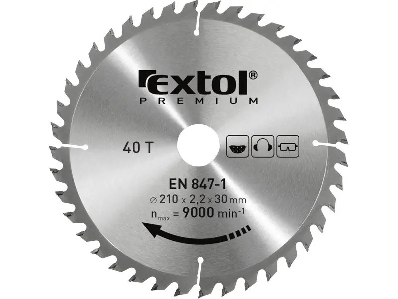 EXTOL PREMIUM pilový kotouč s SK plátky, 210x2,2x30mm, 60T, šířka SK plátků 3,2mm, SK Dostupné varianty: Pilový kotouč s SK plátky EXTOL PREMIUM ø