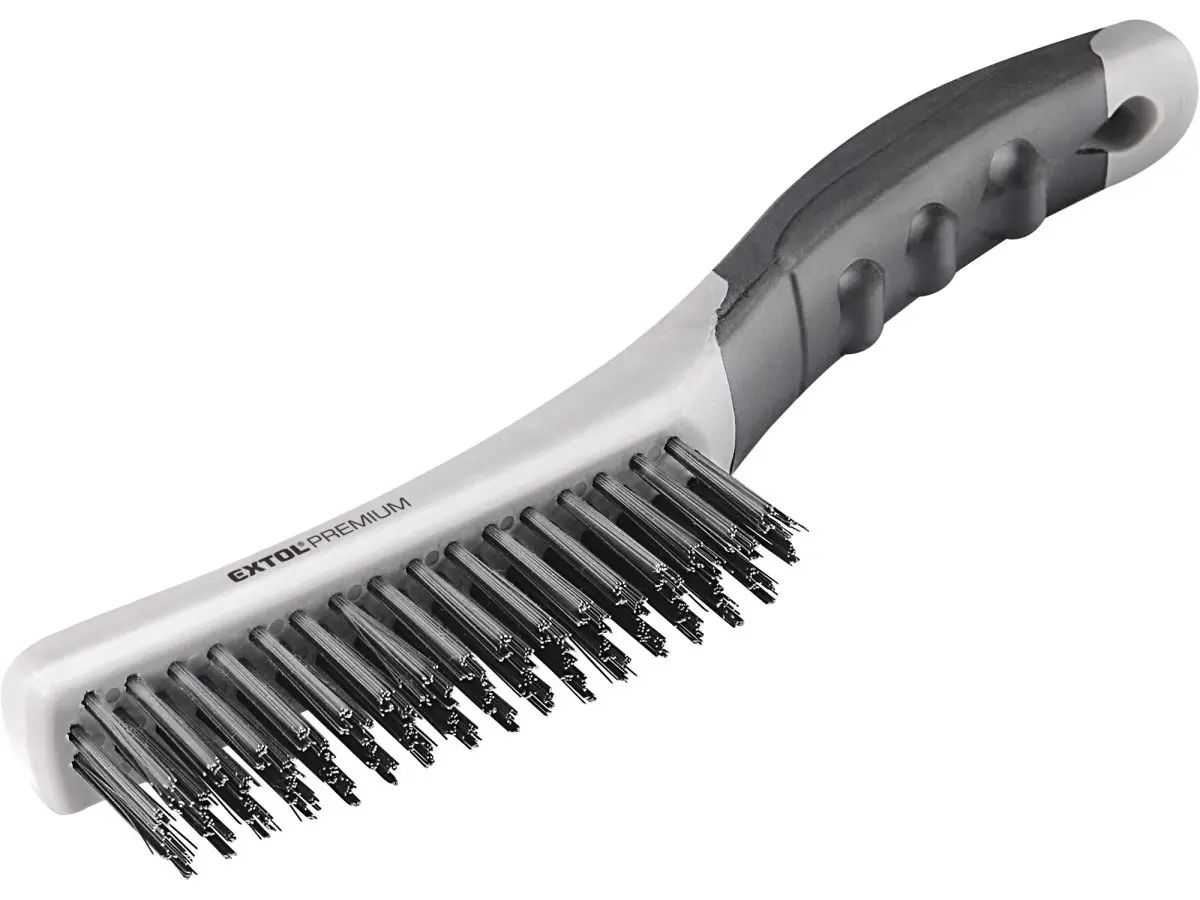 EXTOL PREMIUM kartáč ocelový, TPR rukojeť 8803911