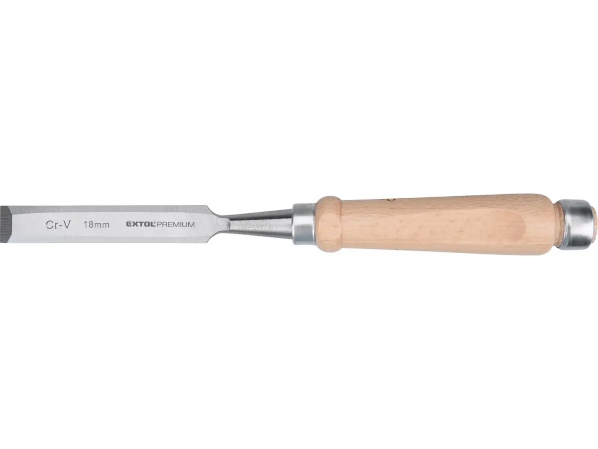 EXTOL PREMIUM 8812318 dláto 18mm s kvalitní bukovou rukojetí, délka 280mm, CrV