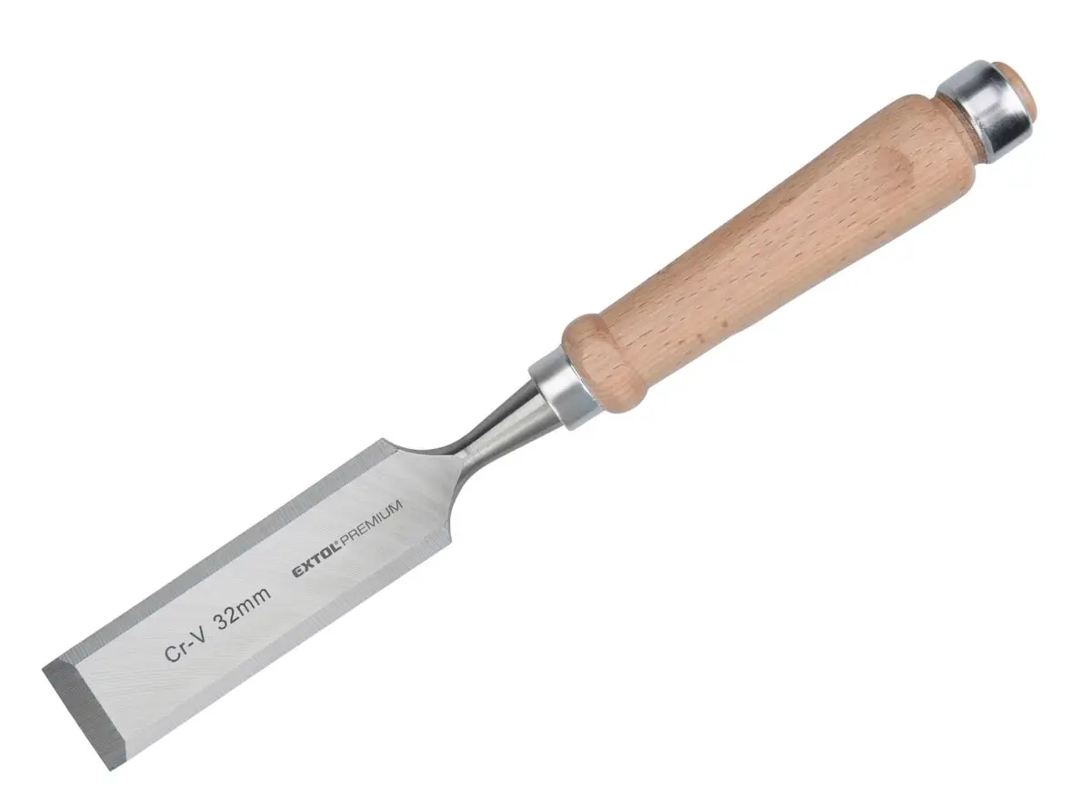 EXTOL PREMIUM 8812332 dláto 32mm s kvalitní bukovou rukojetí, délka 280mm, CrV