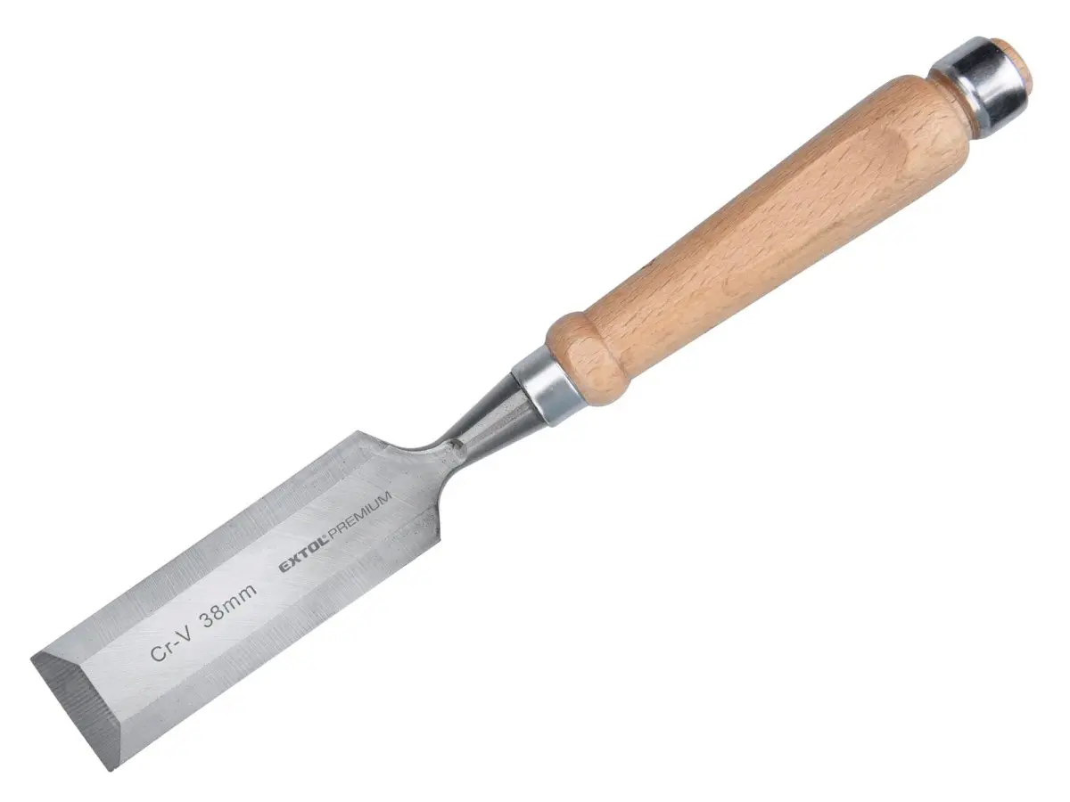 EXTOL PREMIUM 8812338 dláto 38mm s kvalitní bukovou rukojetí, délka 280mm, CrV