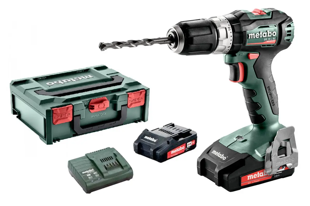 METABO SB 18 L BL bezuhlíková příklepová aku vrtačka 2x2,0Ah Li-Ion 602331500