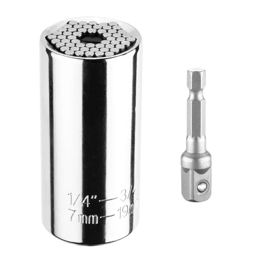GRAPHITE 55H224 hlavice nástrčná univerzální 3/8" 7-19mm s adaptérem