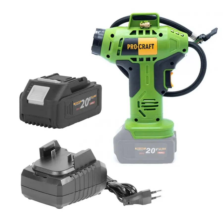 PROCRAFT SLK20-20/4-20/1 přenosný AKU kompresor 20V LiIon 4Ah + nabíječka 20/1