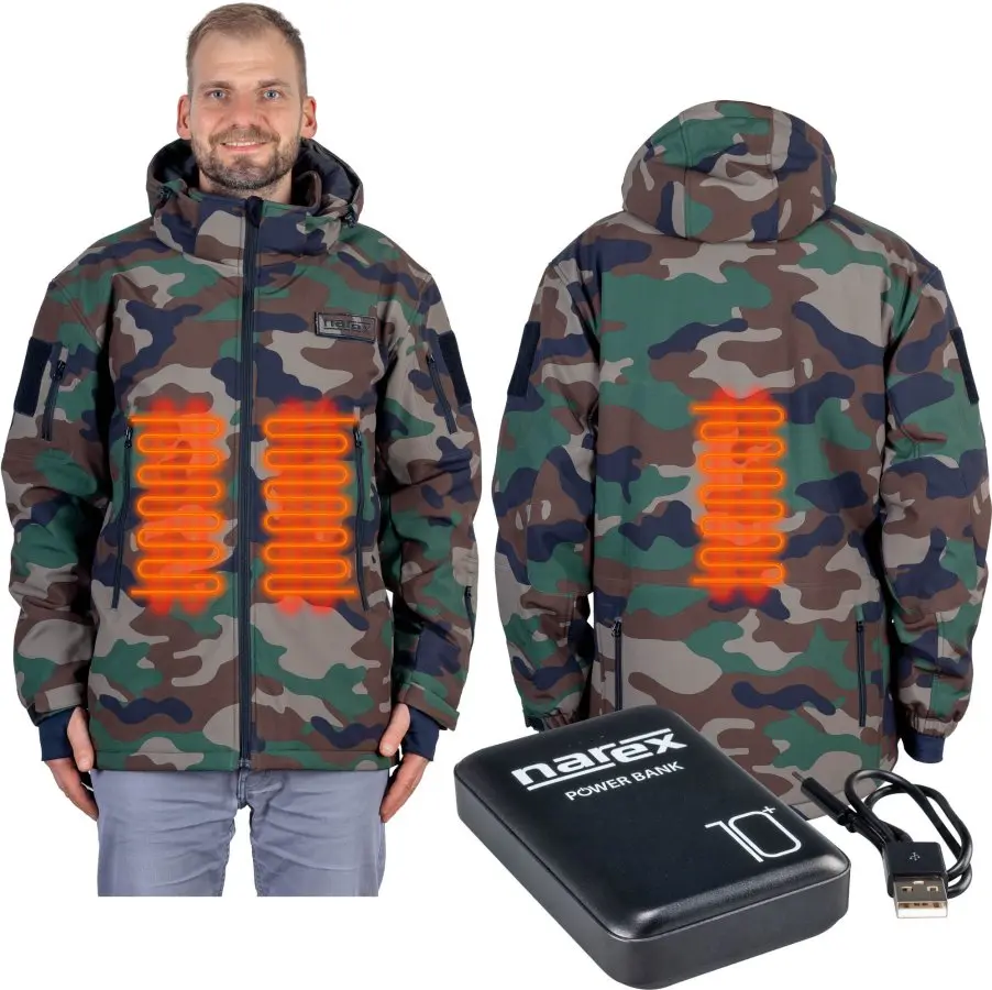 NAREX Camouflage CHJ-XXL SET vyhřívaná bunda + powerbanka PWB 10, 65406041