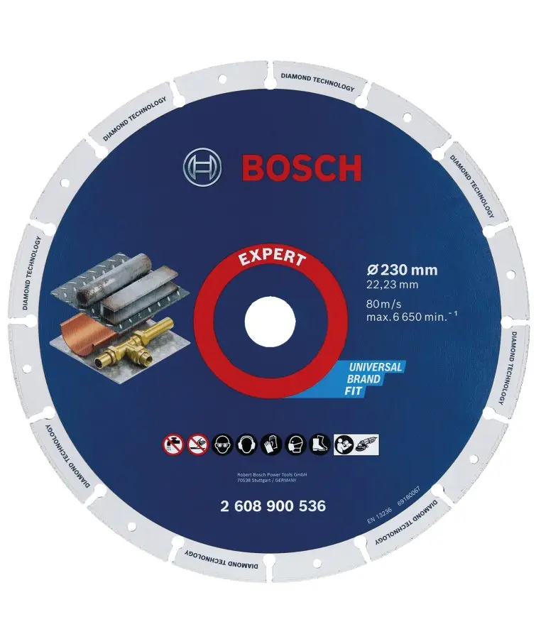 BOSCH diamantový řezný kotouč na ocel 230x22,2mm, 2608900536