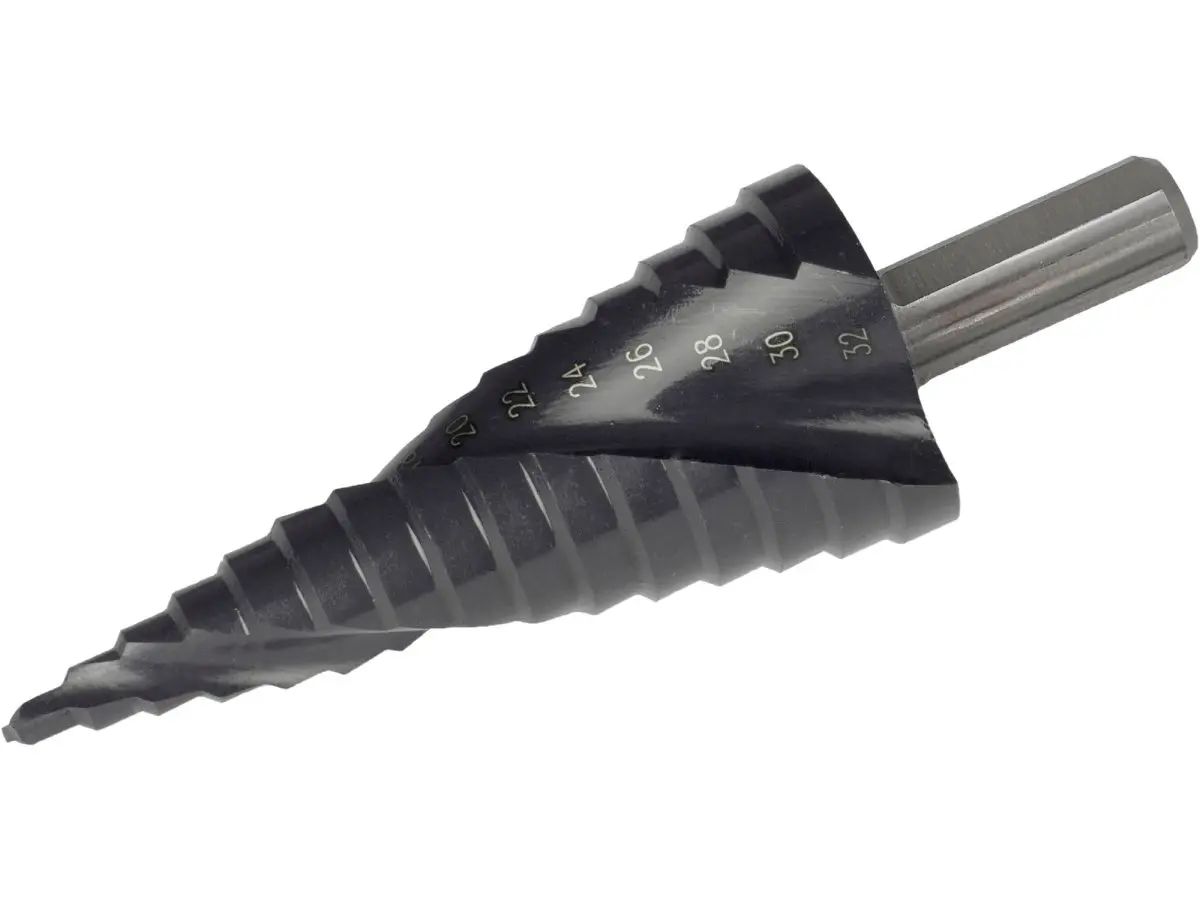 EXTOL INDUSTRIAL 8701194 vrták stupňovitý 4-32mm, po 2mm HSS-Co s lamačem třísek na nerez