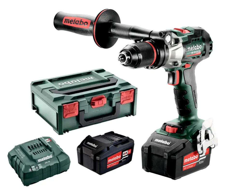 Metabo - 18V AKU vrtačka s příklepem, 2x aku 5,2 Ah LiPower, nabíječka 602360650