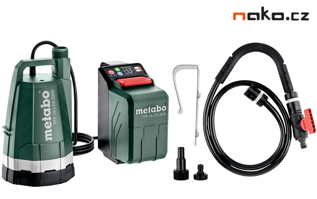 Metabo - 18V AKU ponorné čerpadlo, bez baterie a nabíječky 601729850