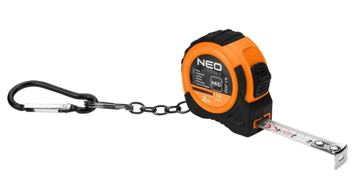 NEO TOOLS 67-200 svinovací metr 2m, š. pásku 13mm s karabinkou