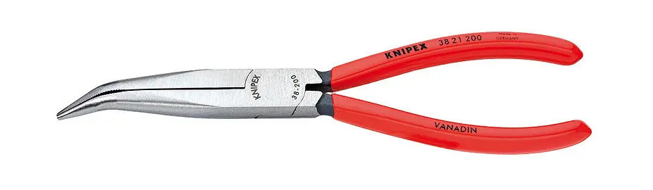 Půlkulaté kleště pro mechaniky 200 mm KNIPEX 38 21 200 - leštěná hlava, plastové návleky 38 21 200