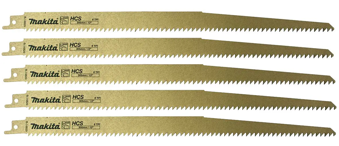 Makita - Sada pilový plátků 6 TPI, délka 305 mm, 5 ks B-16829