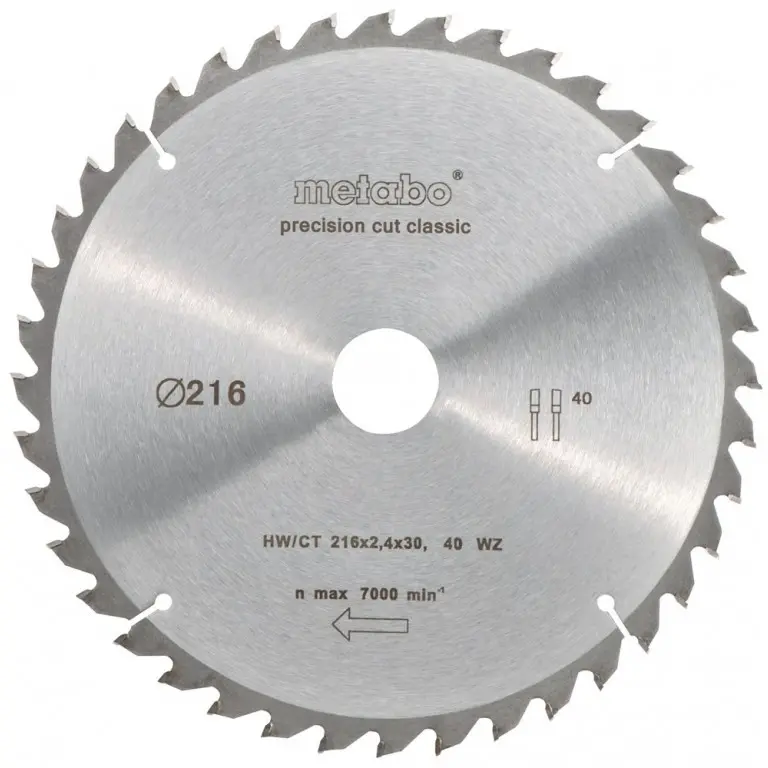 Metabo - Pilový kotouč Precision Cut Wood - Classic, 216x30mm, Z40 628060000