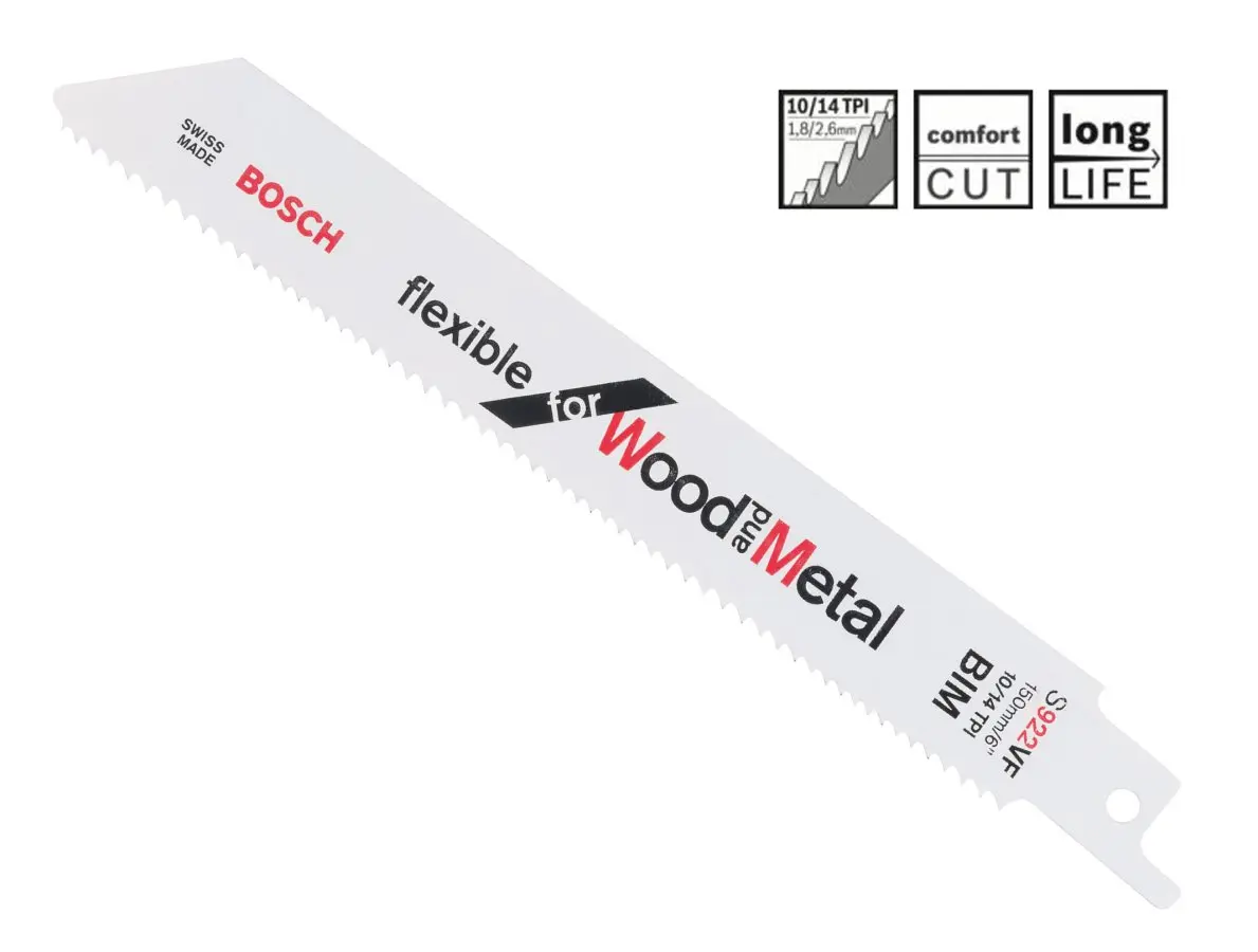 List pilový Bosch S 922 VF Flexible for Wood and Metal 5 ks