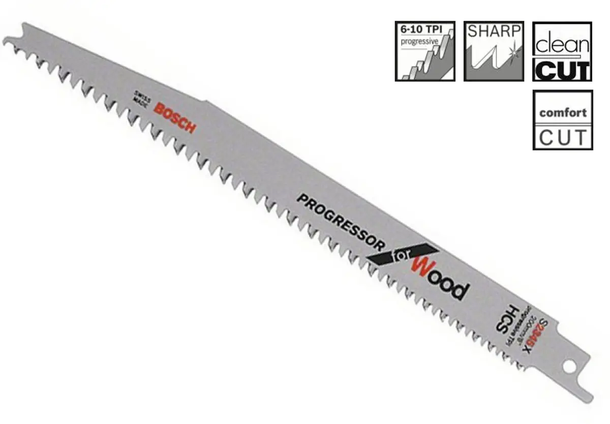 BOSCH pilový list 200x6-10mm S2345X HCS do ocasky, dřevo 2608654403
