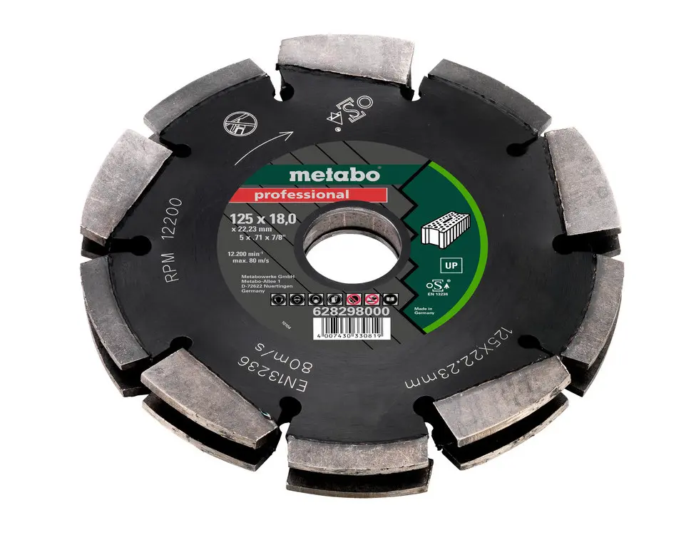 Metabo - Diamantový frézovací kotouč na zdivo, 125x22,23 mm