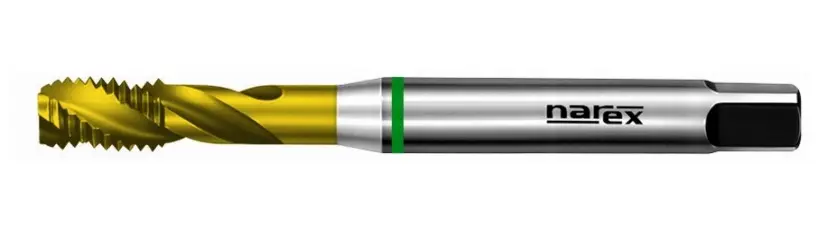 NAREX Ždánice Závitník strojní DIN 371, ISO2, HSSE V3, 223044, M8 /2210/ TiN, zelený pruh