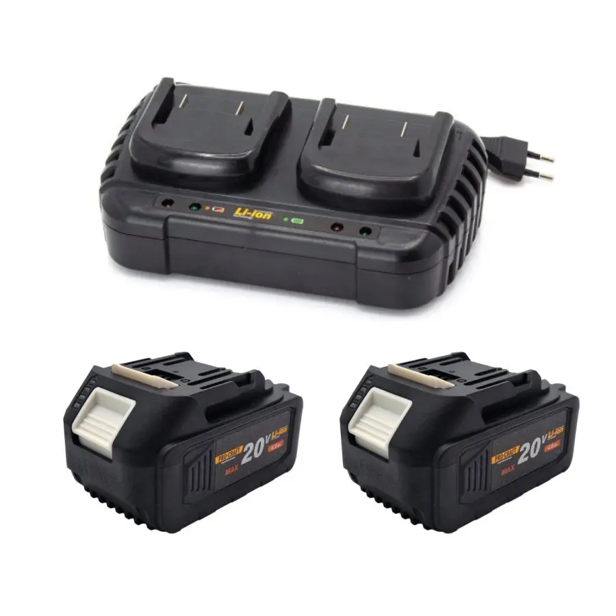 Procraft 20/4 2x20V SET - 2x akumulátor 20V / 4Ah a nabíječka na dvě baterie 20/2