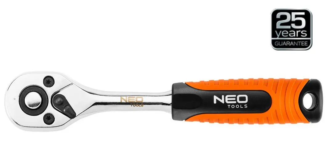 NEO TOOLS 08-521 ráčna 1/2" s pojistkou a přepínací páčkou 45z