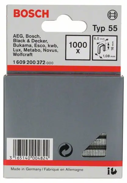 BOSCH spony typ 55, 16/6mm 1000ks 1609200372