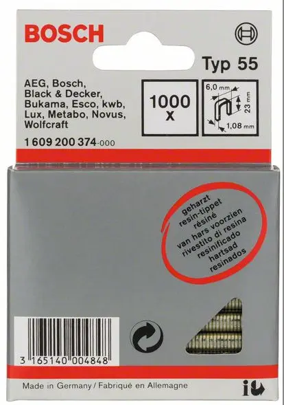 BOSCH spony typ 55, 23/6mm 1000ks 1609200374
