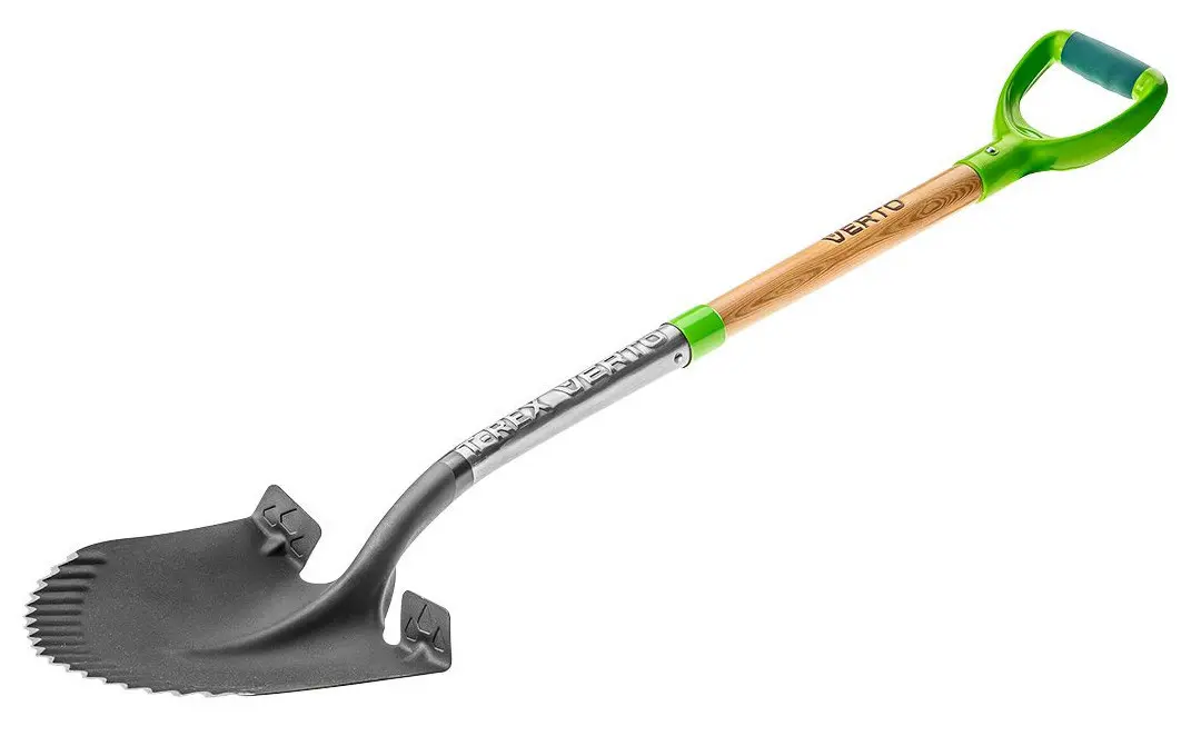 VERTO 15G001 rýč T-Rex špičatý, dřevěná násada, rukojeť