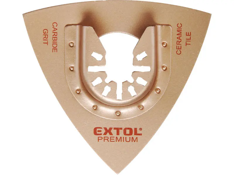 EXTOL PREMIUM 8803860 tvrdokovová rašple trojúhelníková do oscilačních brusek 78mm