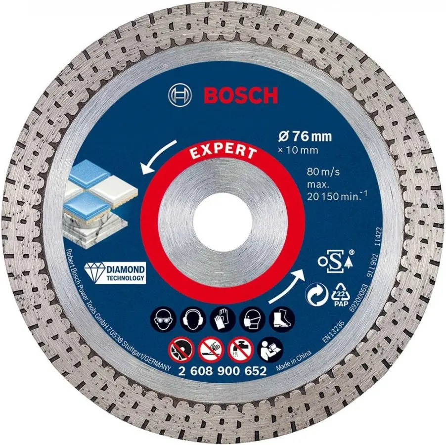 BOSCH 2608900652 diamantový dělící kotouč Best/Hard Ceramic 76x10mm
