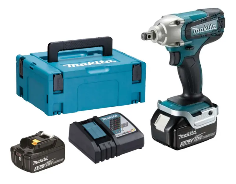 Makita - 18V AKU rázový utahovák, 2x aku 3,0 Ah, nabíječka DTW190RFJ