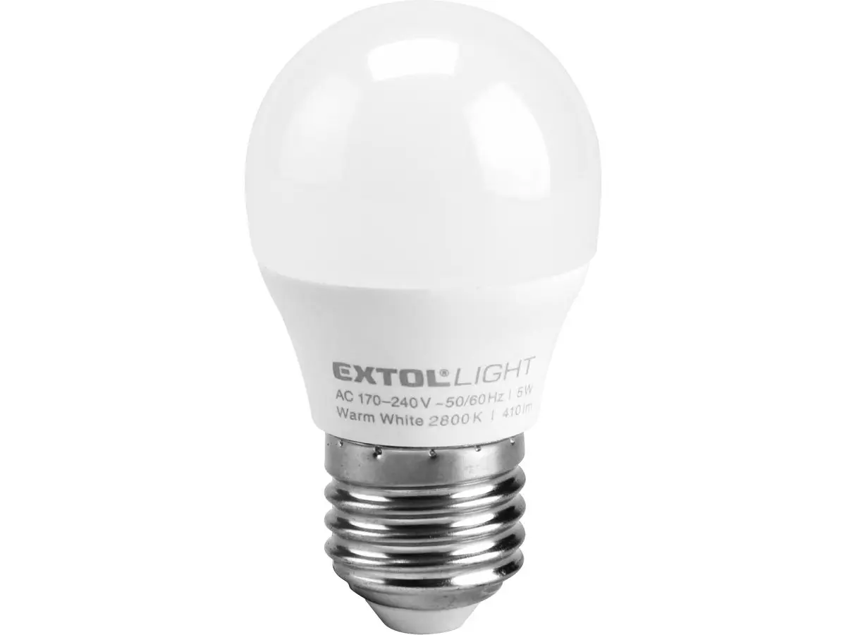 Extol Light žárovka LED mini 5W 410lm E27 Teplá bílá