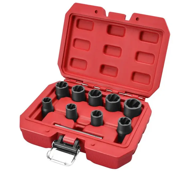 EXTOL PREMIUM hlavice na uvolňování šroubů a matic, sada 10ks, 3/8, 10-19mm, CrMo, 8818141