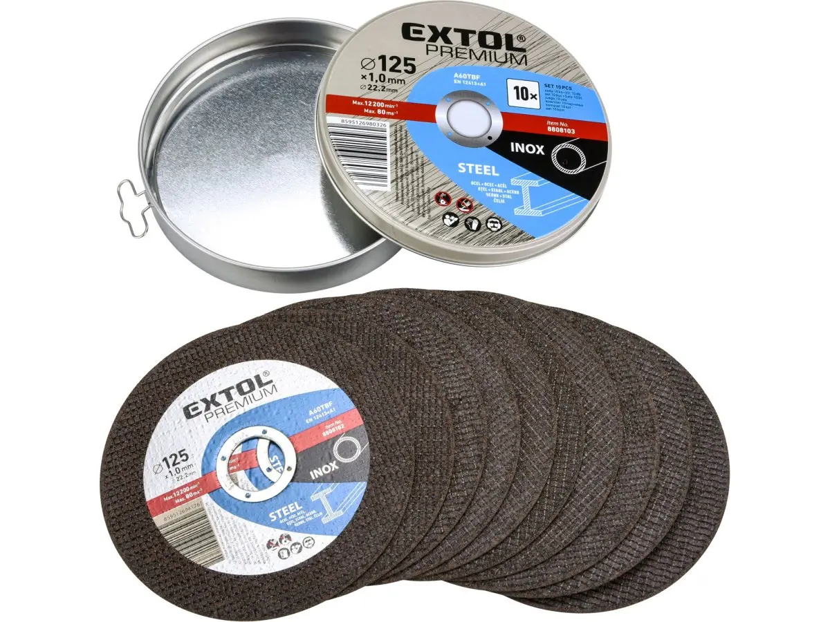 Extol Premium kotouč řezný na ocel/nerez, 10ks, O 125x1,0x22,2mm 8808103