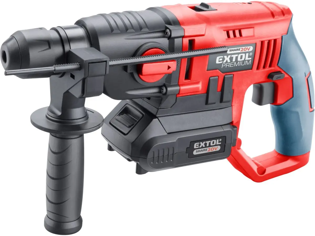 EXTOL PREMIUM 8891818 aku vrtací kladivo SDS plus SHARE20V LiIon, 2Ah