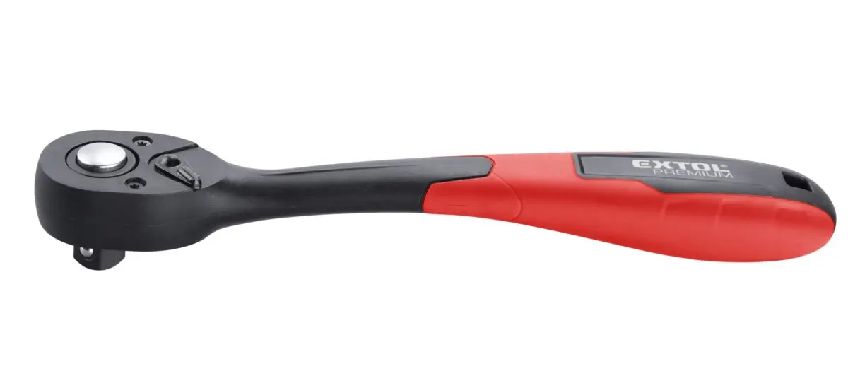 EXTOL PREMIUM 8816410 ráčna 1/2" tvarovaná kompozitová 72 zubů 250mm CrV