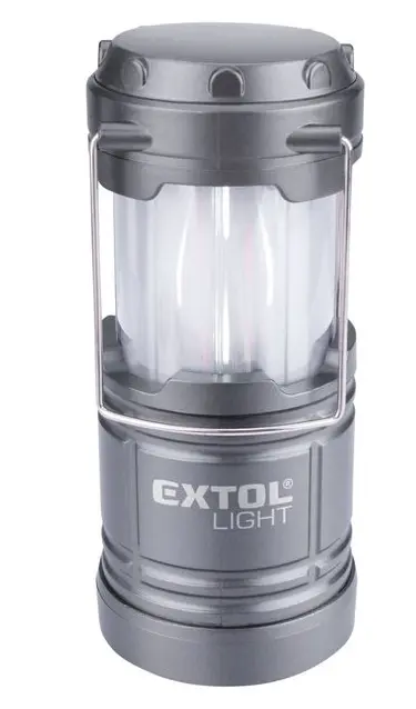 EXTOL LIGHT 43158 lucerna kempingová vysouvací LED, 75lm / plamen