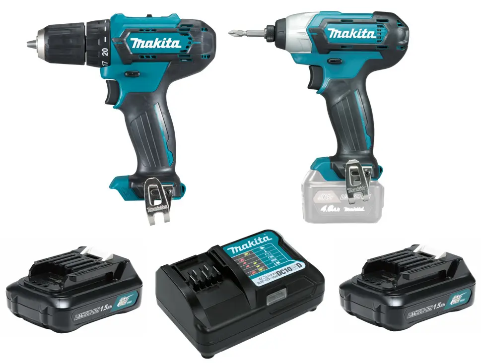 MAKITA CLX224X aku vrtačka DF333DZ+utahovák TD110DZ, 2x Li-Ion 12V/1,5Ah