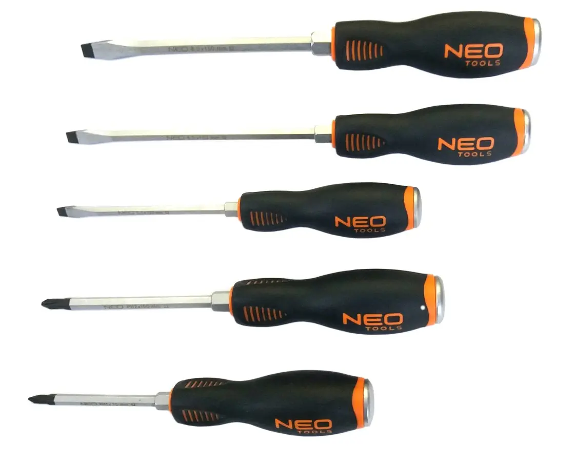 NEO TOOLS 04-240 sada šroubováků s úderovým koncem a šestihranem, 5ks