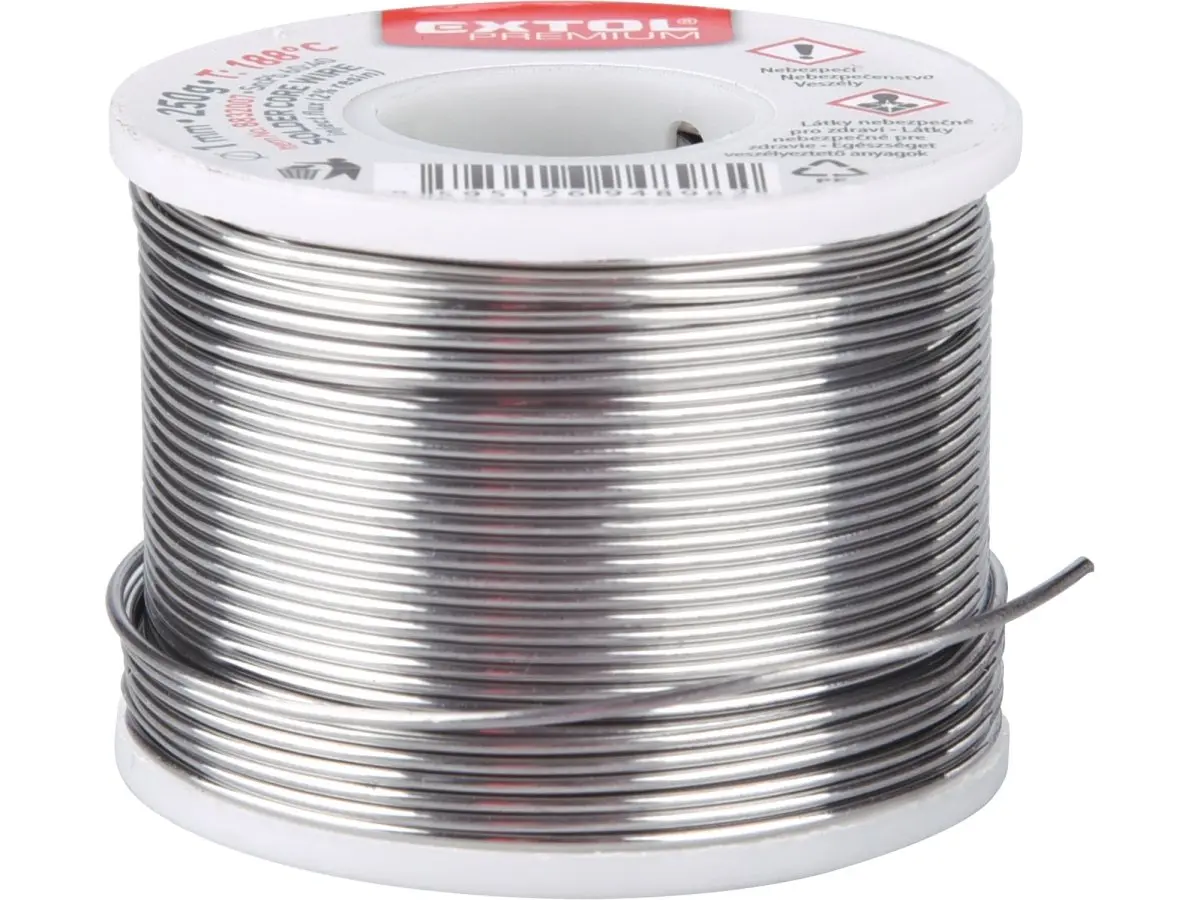 EXTOL PREMIUM 8832007 trubičková cínová pájka 250g Sn60/Pb40, 1mm