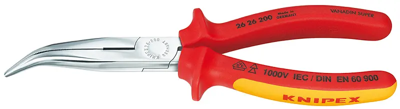 KNIPEX 2626200 půlkulaté s břity, čelisti zahnuté 40°, 200 mm, izolované 1000 V