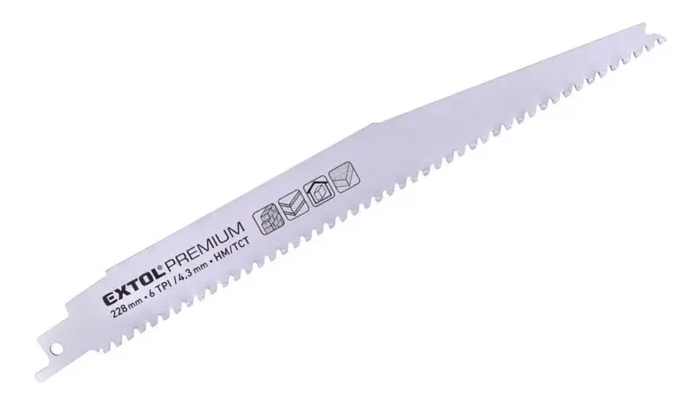 EXTOL PREMIUM 8806301 list do pily ocasky s SK zuby na pórobeton, 228x24x1,25mm