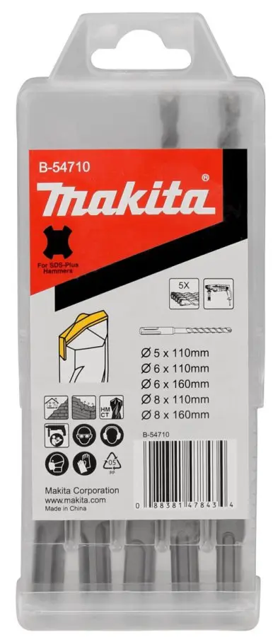 Makita - 5dílná sada vrtáků do zdiva SDS Plus B-54710