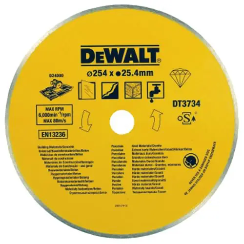 DeWALT - Řezný kotouč na tvrdé materiály 254x25,4 mm DT3734