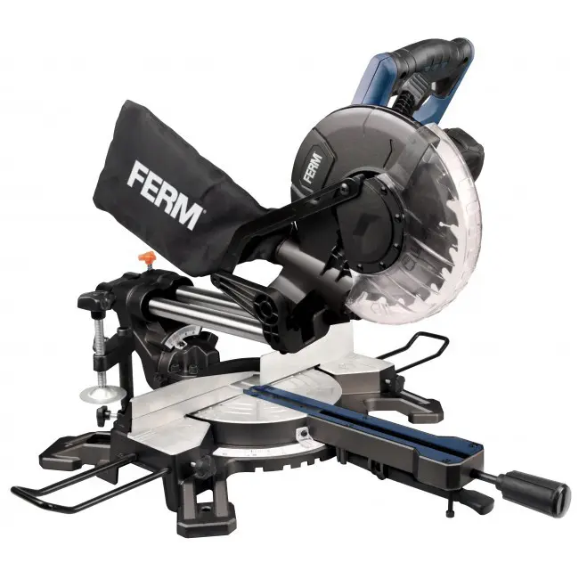 FERM MSM1039 pokosová pila s pojezdem 1500W, 210mm