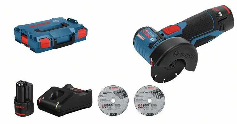 Bosch - 12V AKU úhlová bruska 76 mm, 2x aku 3,0 Ah Li-Ion, nabíječka 06019F200B