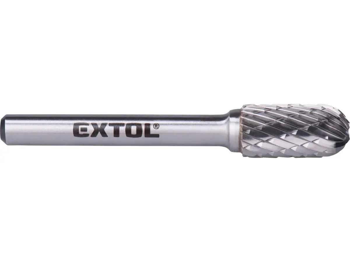 EXTOL INDUSTRIAL 8703724 fréza karbidová, válcová s kulovým čelem 10x20mm, stopka 6mm