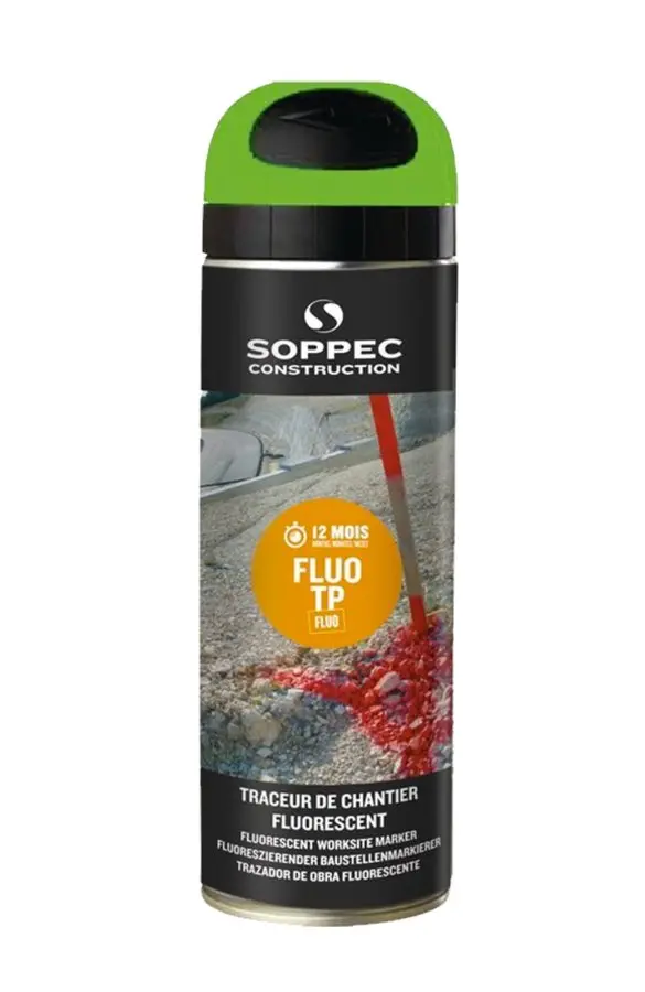SOPPEC 141518E ZELENÝ značkovací sprej FLUO TP 12 měsíců 500 ml fluorescentní