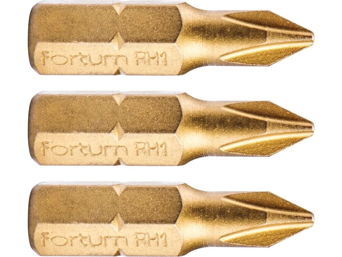 FORTUM-KITO 4741271 bit křížový PH1x25mm, S2-Titan - 3ks