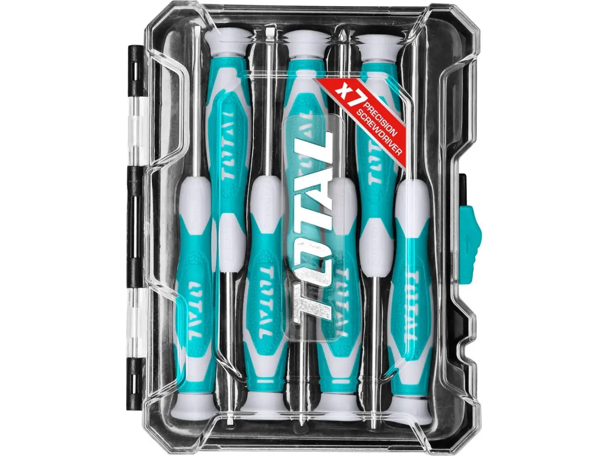 TOTAL THT250726 sada hodinářských šroubováků precision industrial, PL, PH, TRX, 7ks